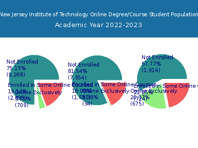New Jersey Institute of Technology 2023 Online Student Population chart