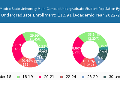 New Mexico State University-Main Campus 2023 Undergraduate Enrollment Age Diversity Pie chart