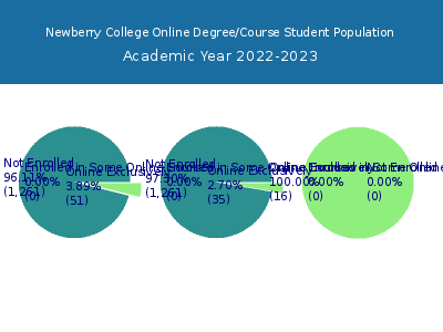 Newberry College 2023 Online Student Population chart
