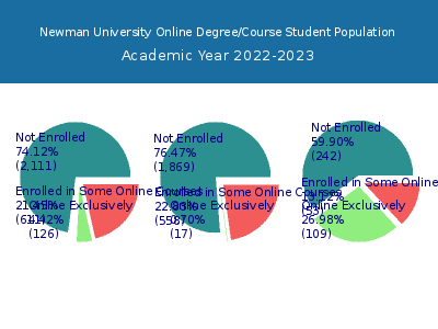 Newman University 2023 Online Student Population chart