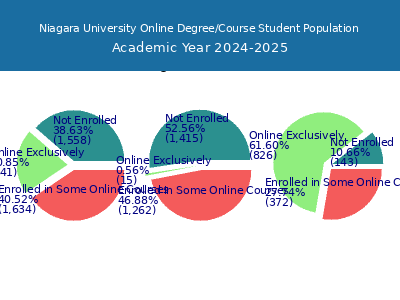 Niagara University 2025 Online Student Population chart