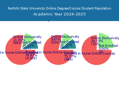 Norfolk State University 2025 Online Student Population chart
