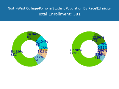 North-West College-Pomona 2025 Student Population by Gender and Race chart