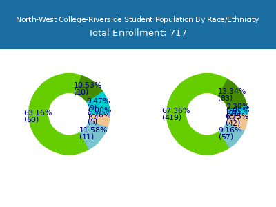 North-West College-Riverside 2025 Student Population by Gender and Race chart
