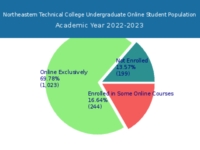 Northeastern Technical College 2023 Online Student Population chart
