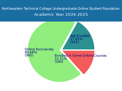 Northeastern Technical College 2025 Online Student Population chart