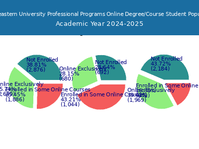 Northeastern University Professional Programs 2025 Online Student Population chart