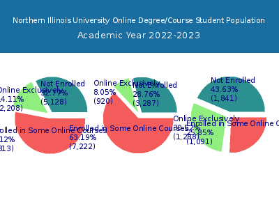 Northern Illinois University 2023 Online Student Population chart