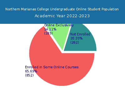 Northern Marianas College 2023 Online Student Population chart