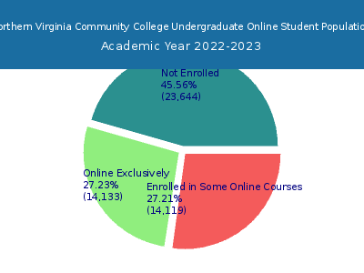 Northern Virginia Community College 2023 Online Student Population chart