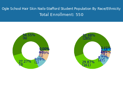 Ogle School Hair Skin Nails-Stafford 2025 Student Population by Gender and Race chart