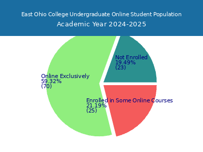 East Ohio College 2025 Online Student Population chart