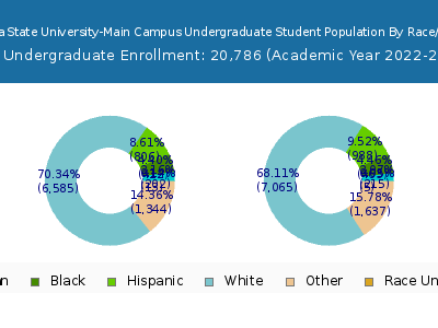 Oklahoma State University-Main Campus 2023 Undergraduate Enrollment by Gender and Race chart
