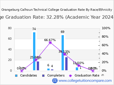 Orangeburg Calhoun Technical College graduation rate by race