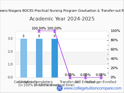 Orleans Niagara BOCES-Practical Nursing Program 2025 Graduation Rate chart