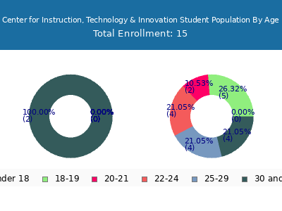 Center for Instruction, Technology & Innovation 2024 Student Population Age Diversity Pie chart