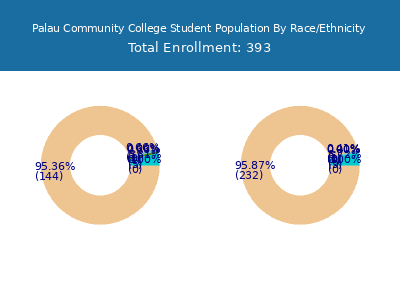 Palau Community College 2025 Student Population by Gender and Race chart