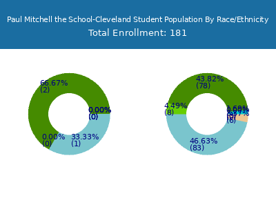 Paul Mitchell the School-Cleveland 2025 Student Population by Gender and Race chart