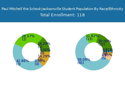 Paul Mitchell the School-Jacksonville 2025 Student Population by Gender and Race chart