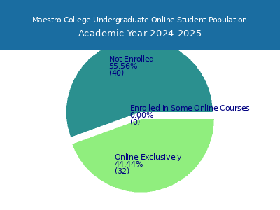 Maestro College 2025 Online Student Population chart