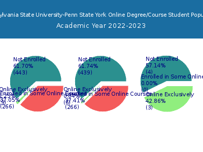 Pennsylvania State University-Penn State York 2023 Online Student Population chart