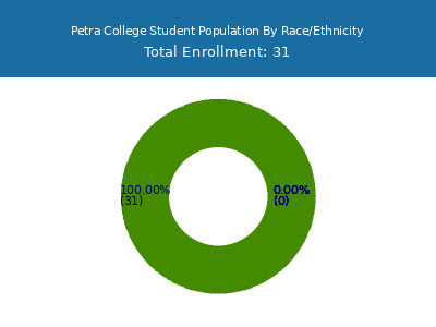 Petra College 2025 Student Population by Gender and Race chart