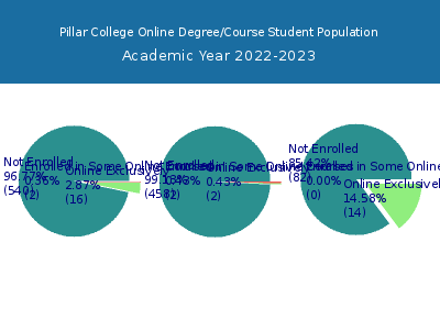 Pillar College 2023 Online Student Population chart