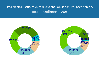 Pima Medical Institute-Aurora 2025 Student Population by Gender and Race chart