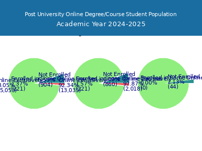 Post University 2025 Online Student Population chart