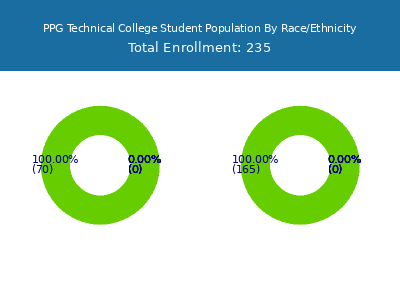 PPG Technical College 2025 Student Population by Gender and Race chart