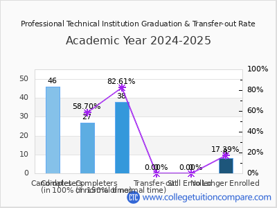 Professional Technical Institution 2025 Graduation Rate chart