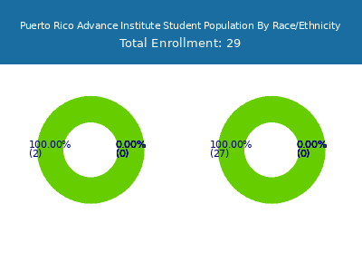 Puerto Rico Advance Institute 2025 Student Population by Gender and Race chart