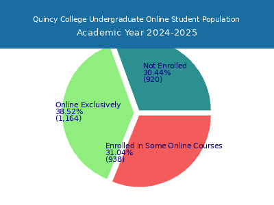 Quincy College 2025 Online Student Population chart