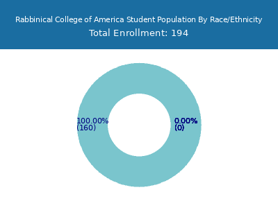 Rabbinical College of America 2025 Student Population by Gender and Race chart