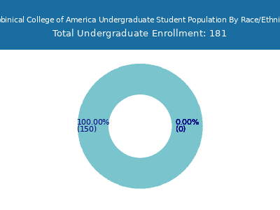 Rabbinical College of America 2025 Undergraduate Enrollment by Gender and Race chart