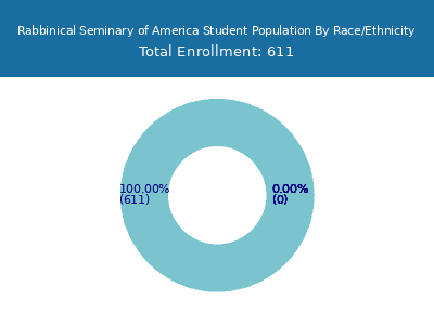 Rabbinical Seminary of America 2025 Student Population by Gender and Race chart
