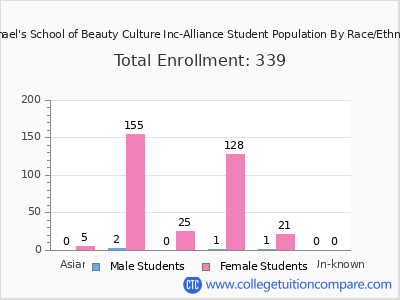 Raphael's School of Beauty Culture Inc-Alliance 2025 Student Population by Gender and Race chart