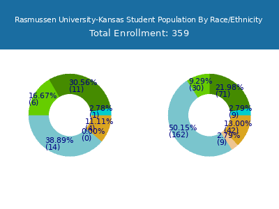 Rasmussen University-Kansas 2025 Student Population by Gender and Race chart