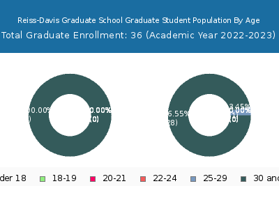 Reiss-Davis Graduate School 2023 Student Population Age Diversity Pie chart
