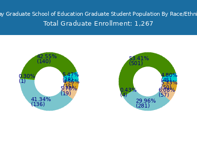 Relay Graduate School of Education 2025 Student Population by Gender and Race chart