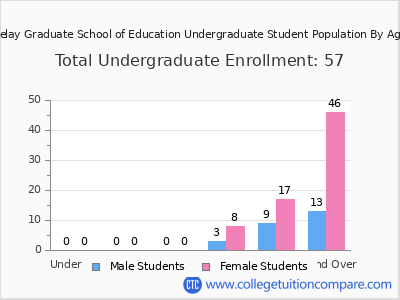 Relay Graduate School of Education 2024 Undergraduate Enrollment by Age chart