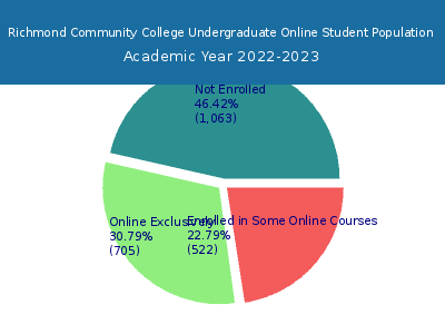 Richmond Community College 2023 Online Student Population chart