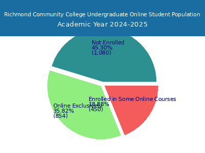 Richmond Community College 2025 Online Student Population chart