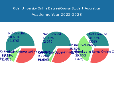 Rider University 2023 Online Student Population chart