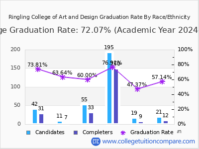 Ringling College of Art and Design graduation rate by race