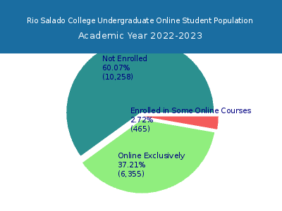 Rio Salado College 2023 Online Student Population chart