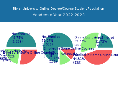 Rivier University 2023 Online Student Population chart