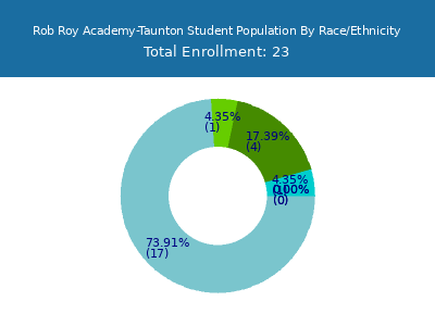 Rob Roy Academy-Taunton 2025 Student Population by Gender and Race chart
