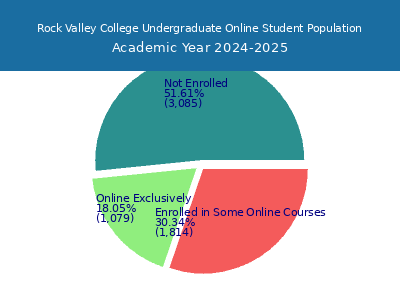Rock Valley College 2025 Online Student Population chart