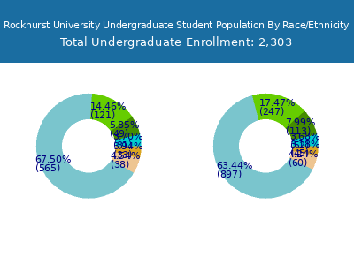 Rockhurst University 2025 Undergraduate Enrollment by Gender and Race chart